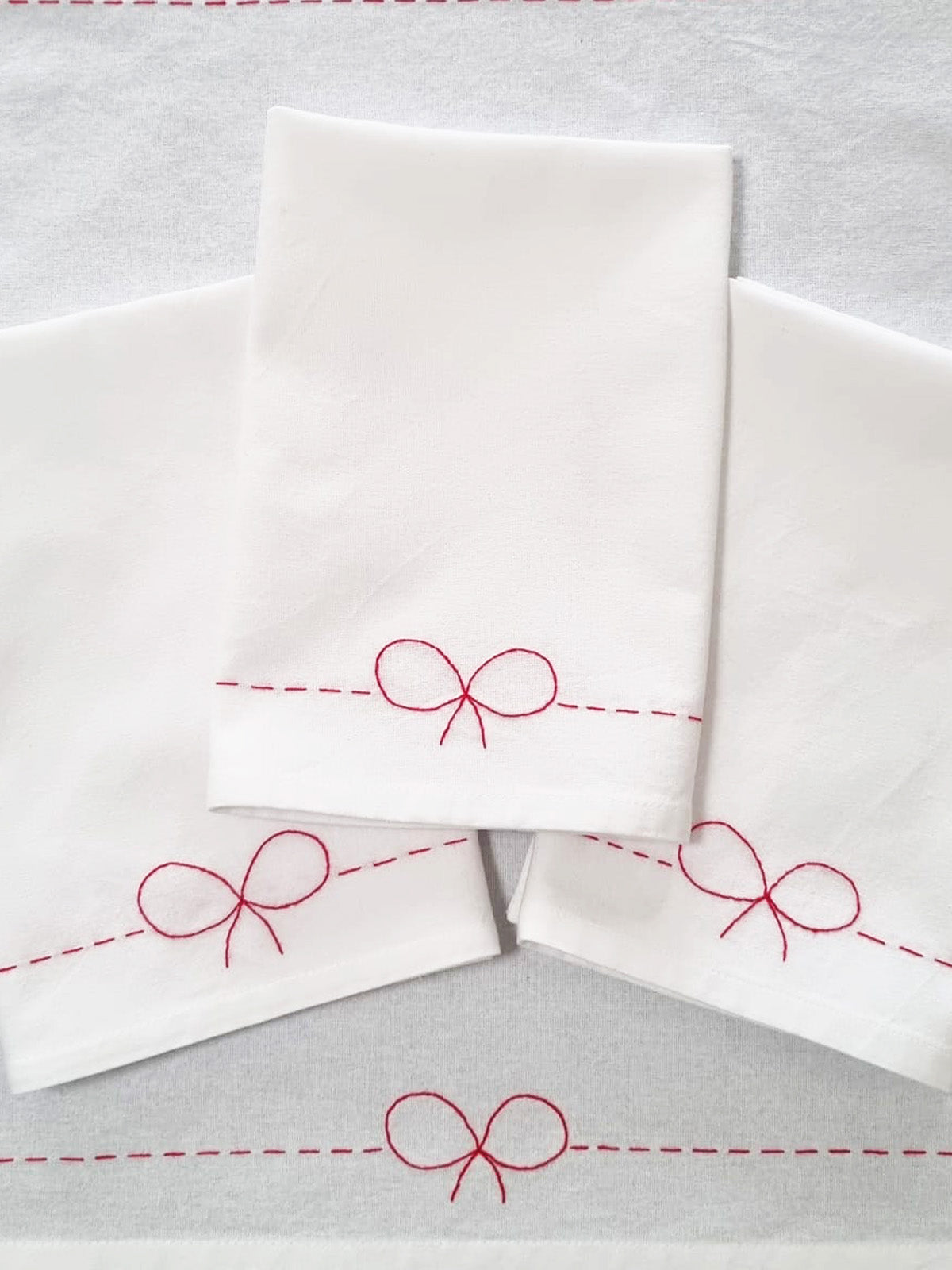 christmas bow napkins