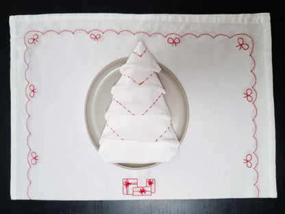 christmas bow napkins