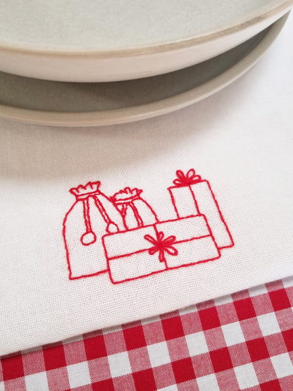 christmas set tea towel/placemats