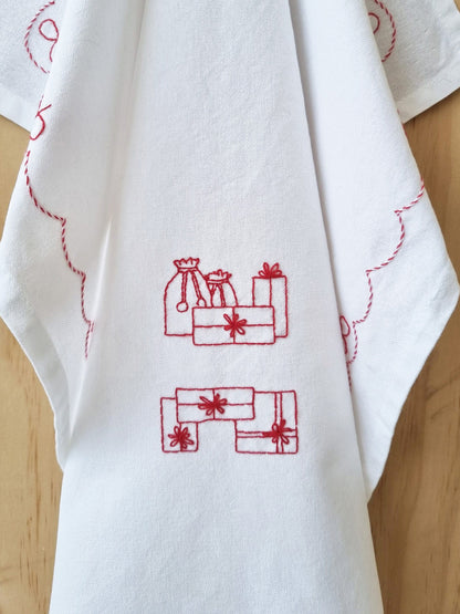 christmas set tea towel/placemats