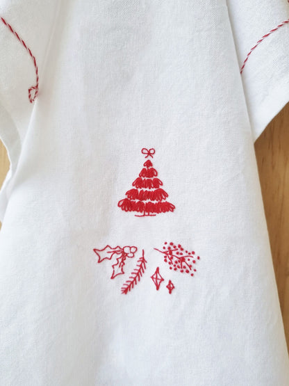 christmas tree tea towels/placemats