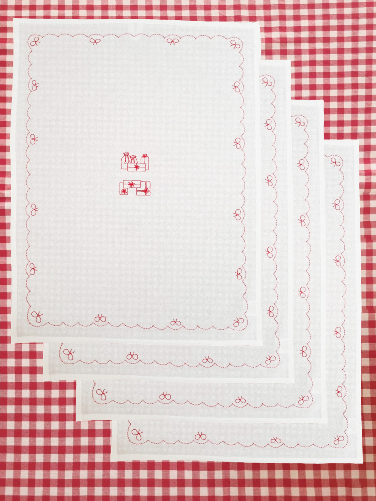 christmas presents tea towel/placemats